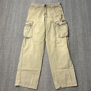 Union Bay Baggy Cargo Pants Y2K Distressed Beige Size 30x32 Grunge